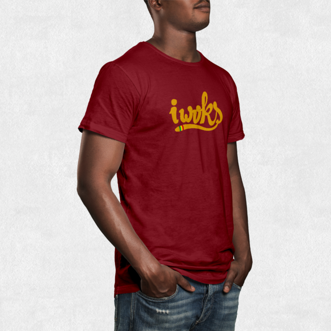 Tee Shirt I Woks - Rouge - Homme