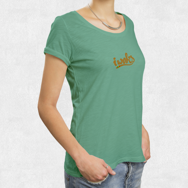 Tee Shirt I Woks - Turquoise - Femme